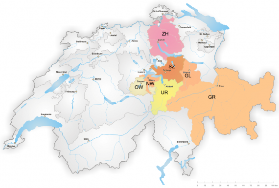 Karte Bistum Chur